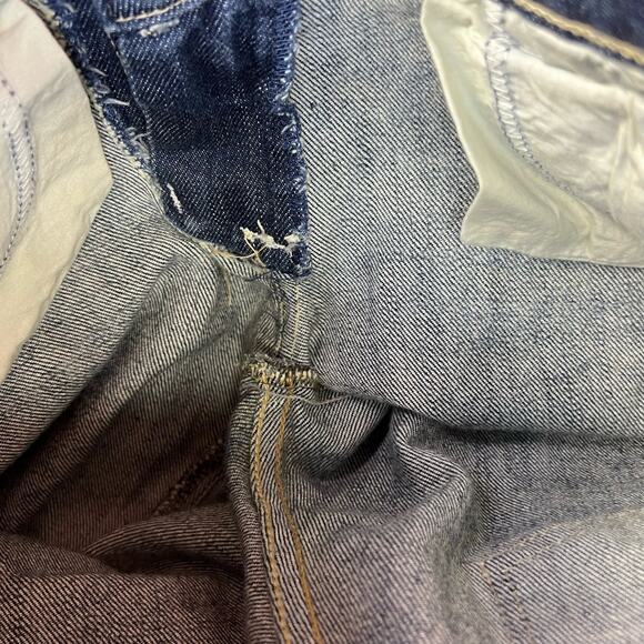 VTG KanCan Jeans Women's 5 Dark Blue Embroidered Hip Flare Preppy Normcore Rare - Picture 8 of 14